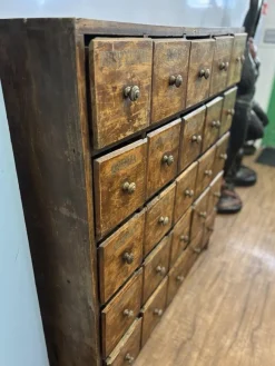 Pamono Antique Bank of Shop 25 Drawers><noscript><img width=