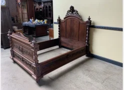 Pamono Antique Bed in Solid Oak><noscript><img width=