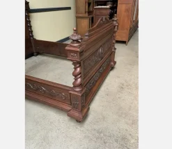 Pamono Antique Bed in Solid Oak><noscript><img width=