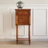 Pamono Antique Bedside Table with Marble Top and Marble Lining, 1890s> Nightstands
