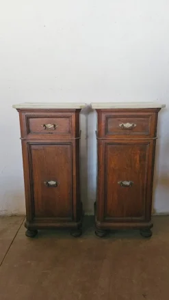 Pamono Antique Bedside Tables, 1890s, Set of 2> Nightstands