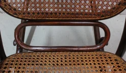New Pamono Antique Beech Rocking Chair, 1900s