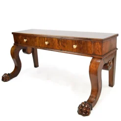 Pamono Antique Bench with Lions Paw Feet, 1890s><noscript><img width=