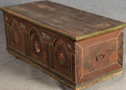 Outlet Pamono Antique Bevelled Softwood Chest, 1900