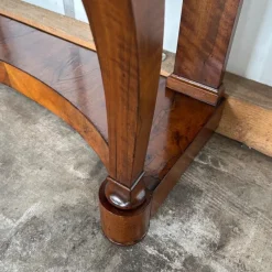 Clearance Pamono Antique Biedermeier Console in Walnut & Marble
