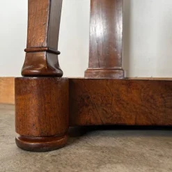 Clearance Pamono Antique Biedermeier Console in Walnut & Marble