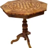 Pamono Antique Biedermeier Marquetry Chess Table, 1800s> Game Tables