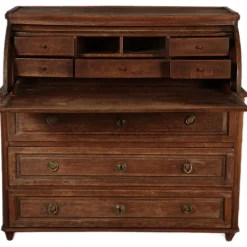 Pamono Antique Biedermeier Secretary in Oak, 1800><noscript><img width=