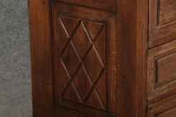 Pamono Antique Biedermeier Secretary in Oak, 1800><noscript><img width=