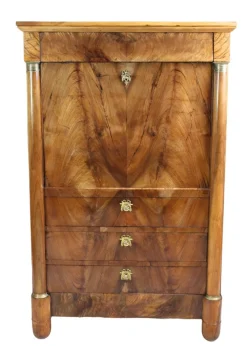 Pamono Antique Biedermeier Walnut Secretary> Secretaires