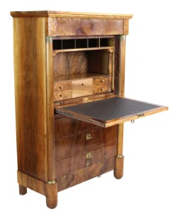 Pamono Antique Biedermeier Walnut Secretary><noscript><img width=