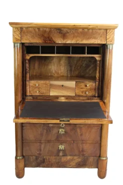 Pamono Antique Biedermeier Walnut Secretary><noscript><img width=