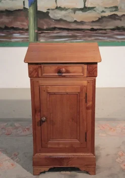 Pamono Antique Birch Nightstand, 1900s