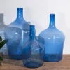 Pamono Antique Blue Colour Demijohns, 1920, Set of 3> Bottles, Carafes & Jugs