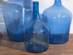 Pamono Antique Blue Colour Demijohns, 1920, Set of 3><noscript><img width=