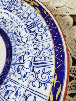 Pamono Antique Blue Lily Series Butter Dish from Royal Worcester, 1881><noscript><img width=