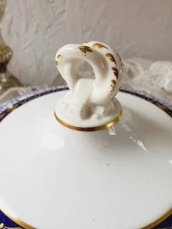 Pamono Antique Blue Lily Series Butter Dish from Royal Worcester, 1881><noscript><img width=