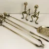 Online Pamono Antique Brass Fire Tools with Eagle Claws, Late 19th Century, Set of 5