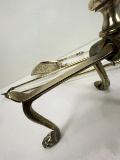 Online Pamono Antique Brass Fire Tools with Eagle Claws, Late 19th Century, Set of 5