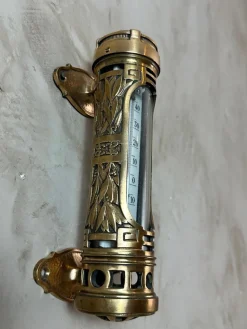 Clearance Pamono Antique Brass Thermometer, 1900s