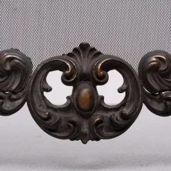 Pamono Antique Bronze Firescreen, England, 1880s