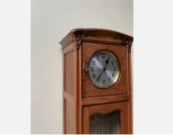Pamono Antique Buffet with Sideboard and Grandfather Clock and Table and Chairs, 1890s, Set of 6><noscript><img width=