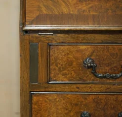Pamono Antique Burr and Burl Walnut Secretaire, 1900s><noscript><img width=