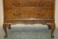 Pamono Antique Burr and Burl Walnut Secretaire, 1900s><noscript><img width=