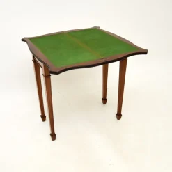 Pamono Antique Burr Walnut Console Table, 1950s> Game Tables