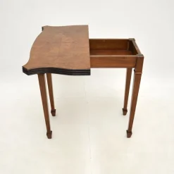 Pamono Antique Burr Walnut Console Table, 1950s><noscript><img width=