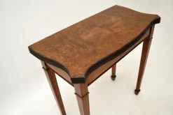 Pamono Antique Burr Walnut Console Table, 1950s><noscript><img width=