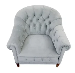 Pamono Antique Buttonback Sofa and Chairs, 1900, Set of 3><noscript><img width=