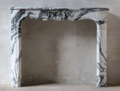 Online Pamono Antique Calacatta Marble Fireplace Mantel