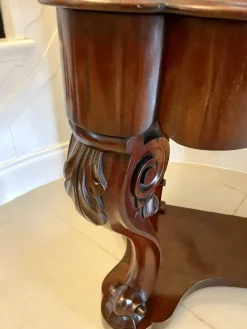 Pamono Antique Carved Mahogany Dressing Table, 1860s><noscript><img width=