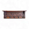 Sale Pamono Antique Carved Oak Wall Mounted Coat Rack with Lion Heads, 1920s