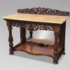 Outlet Pamono Antique Carved Rosewood Console Table with Marble Top, C1830