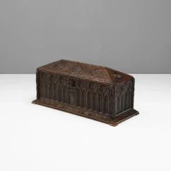 New Pamono Antique Carved Trunk, 1800s