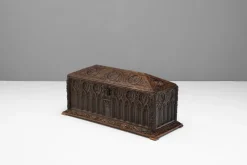 New Pamono Antique Carved Trunk, 1800s