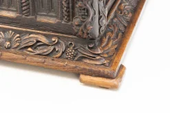 New Pamono Antique Carved Trunk, 1800s