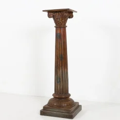 Sale Pamono Antique Carved Wood Corinthian Column, France, 1890s