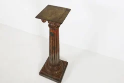 Sale Pamono Antique Carved Wood Corinthian Column, France, 1890s
