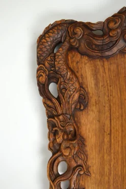 Pamono Antique Carved Wood Tray, 1900s><noscript><img width=