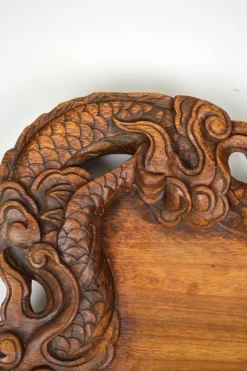 Pamono Antique Carved Wood Tray, 1900s><noscript><img width=