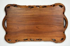 Pamono Antique Carved Wood Tray, 1900s><noscript><img width=