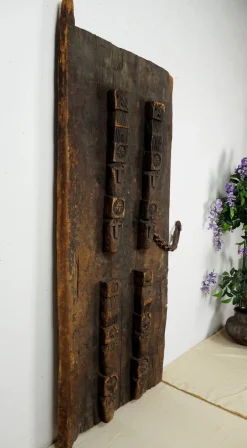 Discount Pamono Antique Carved Wooden Door, Nuristan, Afghanistan