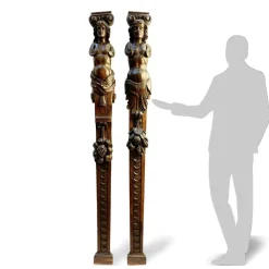 Hot Pamono Antique Caryatids, 1600s, Set of 2