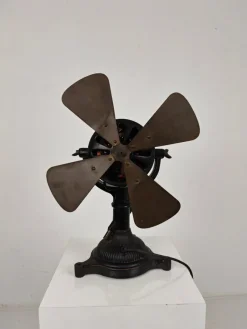 Pamono Antique Cast Iron Fan from Bergmann Berlin, Germany, 1910s> Electronics