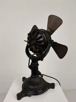 Pamono Antique Cast Iron Fan from Bergmann Berlin, Germany, 1910s><noscript><img width=