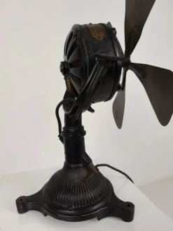 Pamono Antique Cast Iron Fan from Bergmann Berlin, Germany, 1910s><noscript><img width=