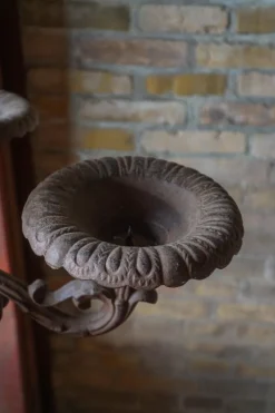 Pamono Antique Cast Iron Outdoor Candelabra Sculpture, 1890s><noscript><img width=
